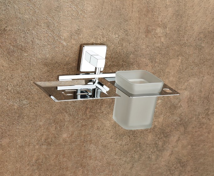 Square Soap Dish Tumbler Holder Stainless Steel Bathroom Commercial Hotel Spa Wall Mount Heavy-Duty Anti-Rust Waterproof Easy Clean Professional Grade Durable Dual Function Rustproof Hygienic Geometric Design Space Saving Modern Minimalist Secure Mounting